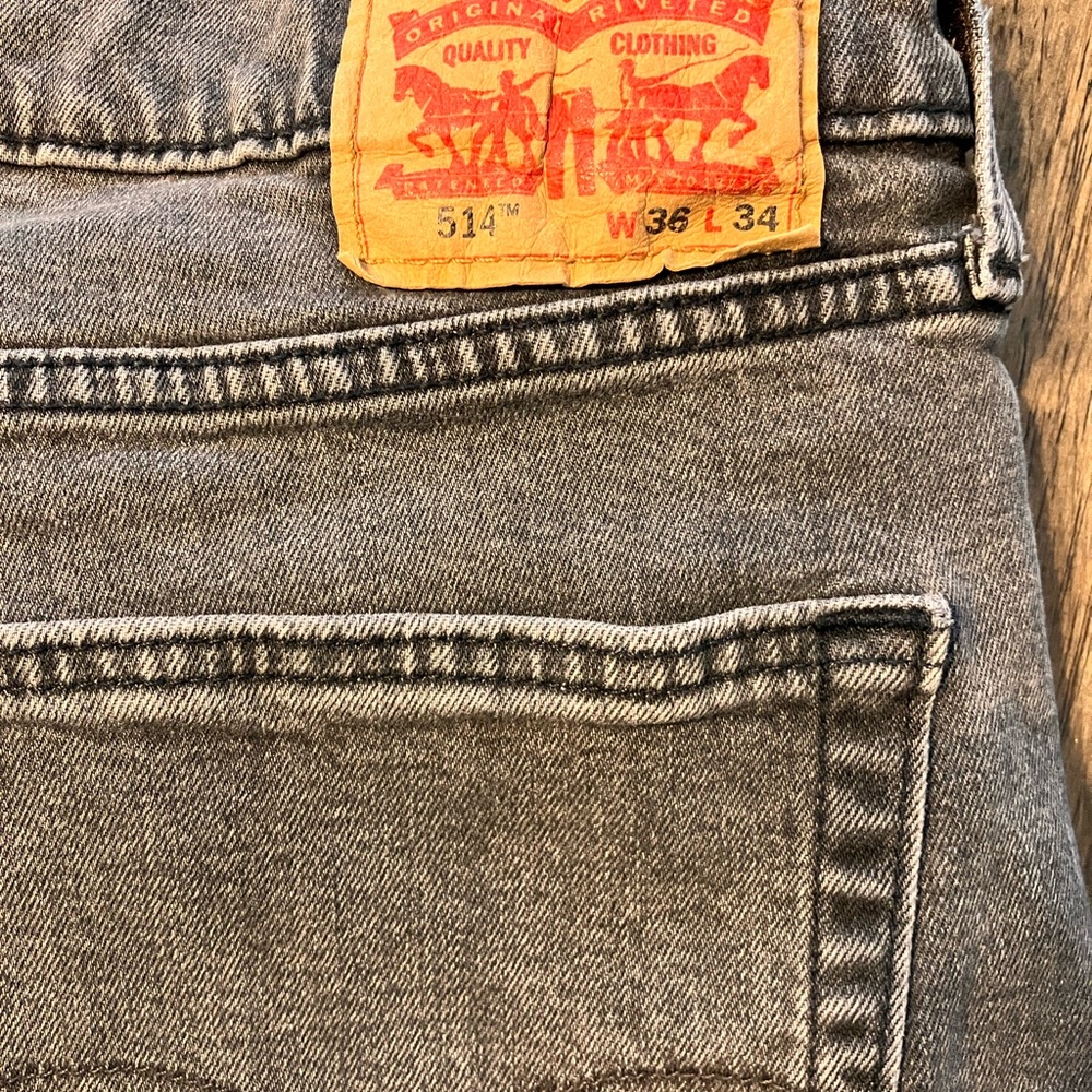 Levi's Men's Dark Gray Straight Jeans